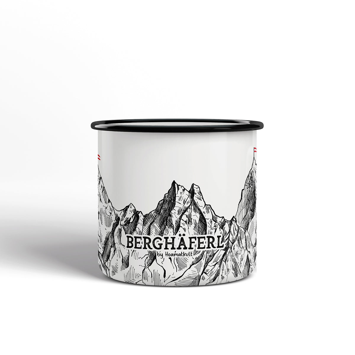 Berge Emaille Tasse
