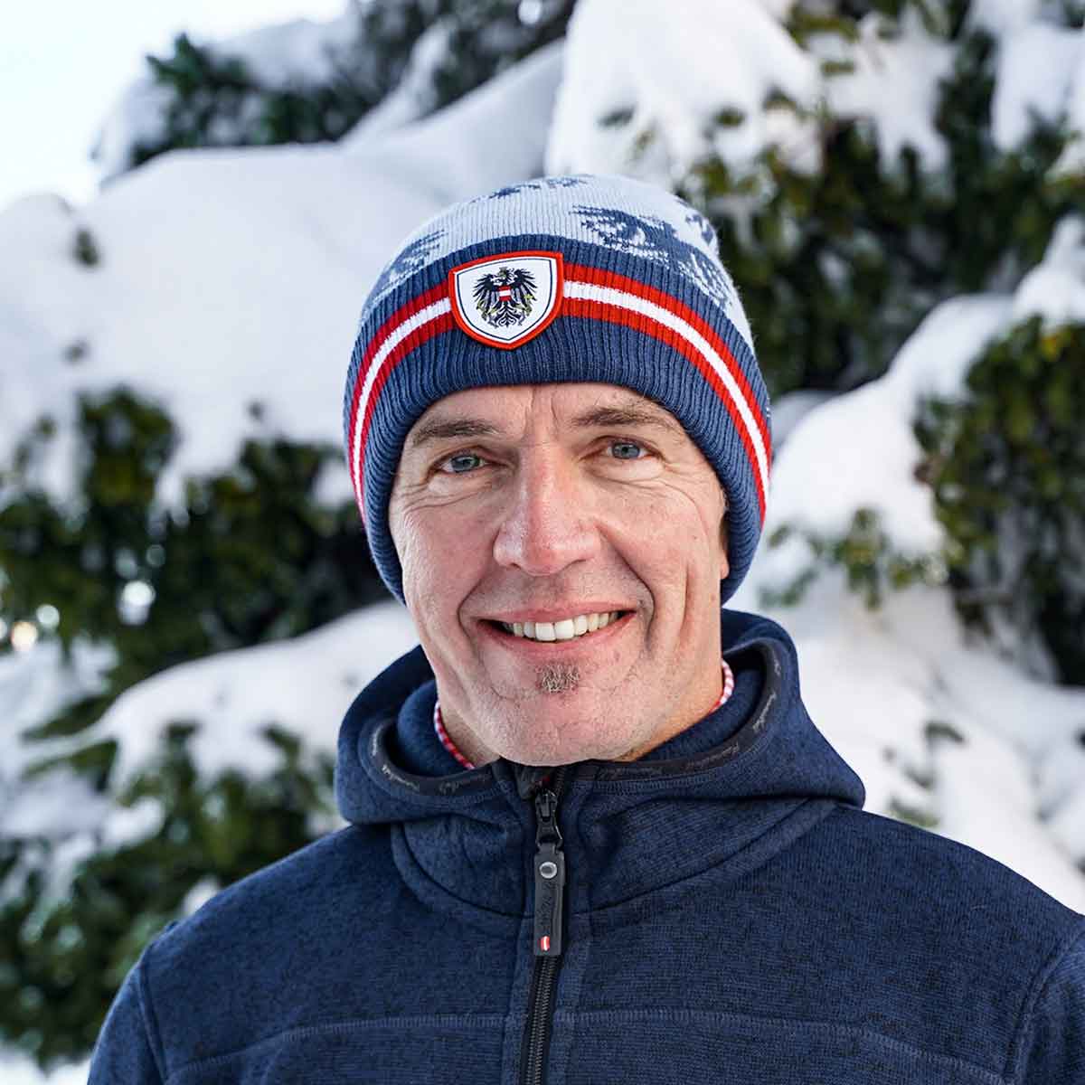 Blaue Wintermütze für Herren