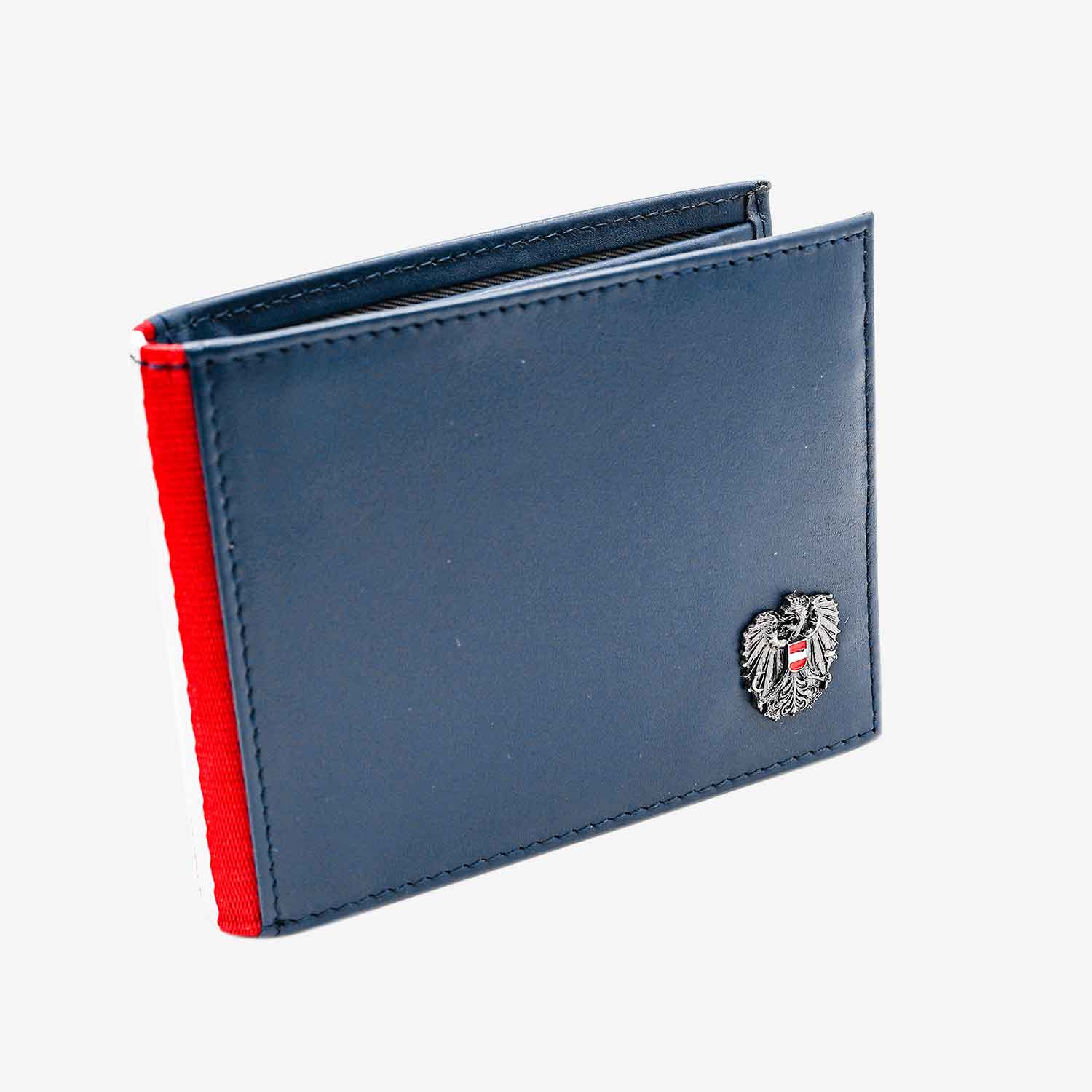 Österreich Geldtasche Geschenkset Leder - blau