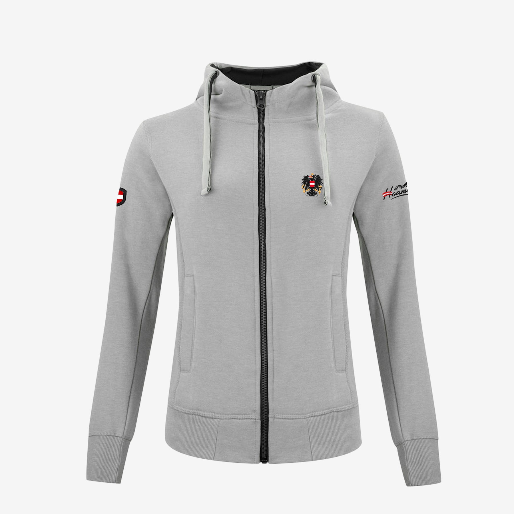 Österreich Zip-Hoodie (Stick)