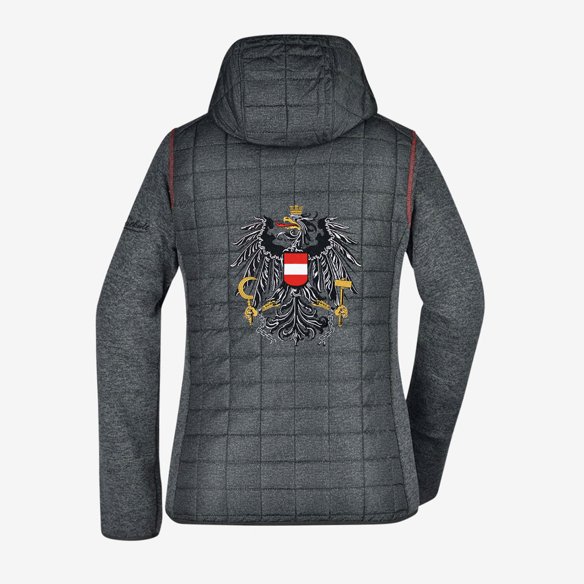 Damen Steppjacke mit Österreich Adler  #Farbe_Grau