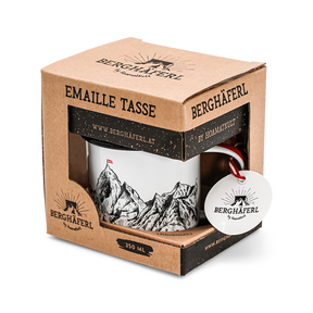 Berge Emaille Tasse
