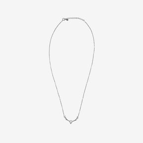 925 Sterling Silber Geweih Halskette mit Kristall