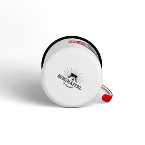 Der Berg ruft Emaille Tasse