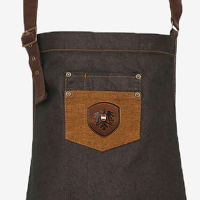 Österreich Grillschürze mit Leder Aufnäher