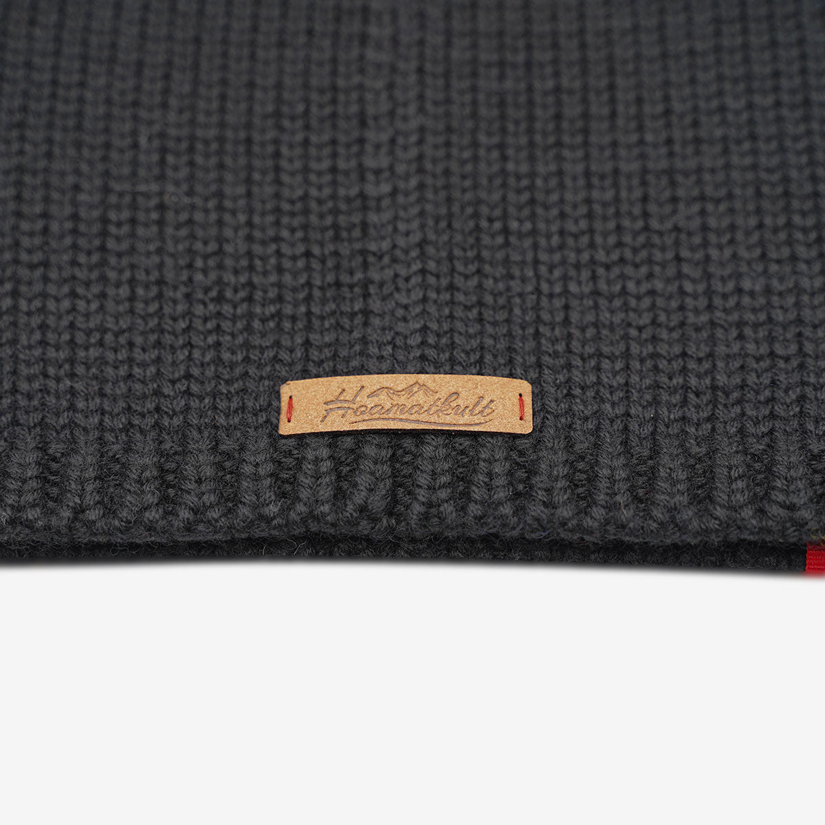 Österreich Adler Merino Beanie - Schwarz