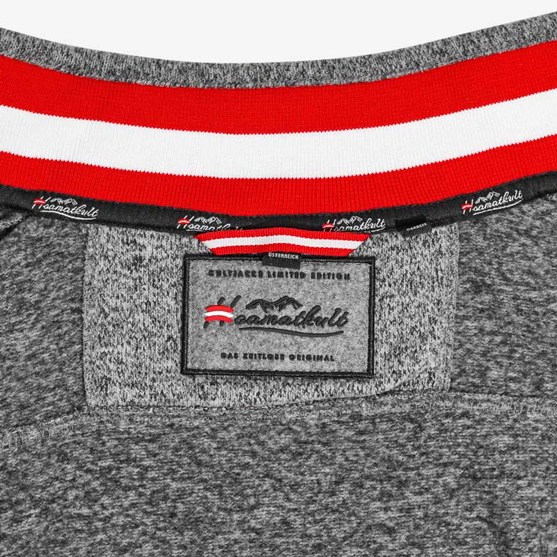 Jacke mit rot weiss roten Stehkragen