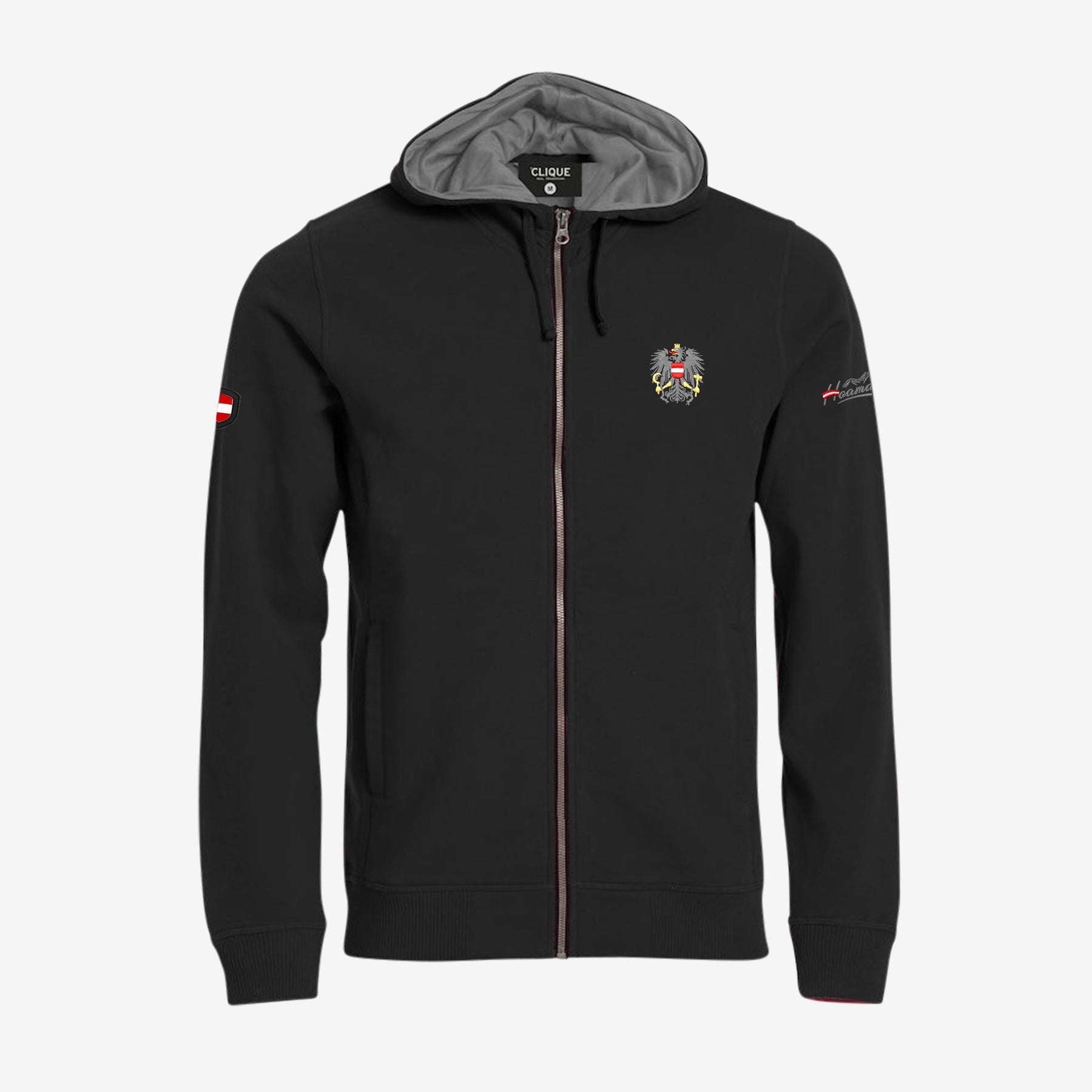 Österreich Adler Kult Zip-Hoodie (Stick)