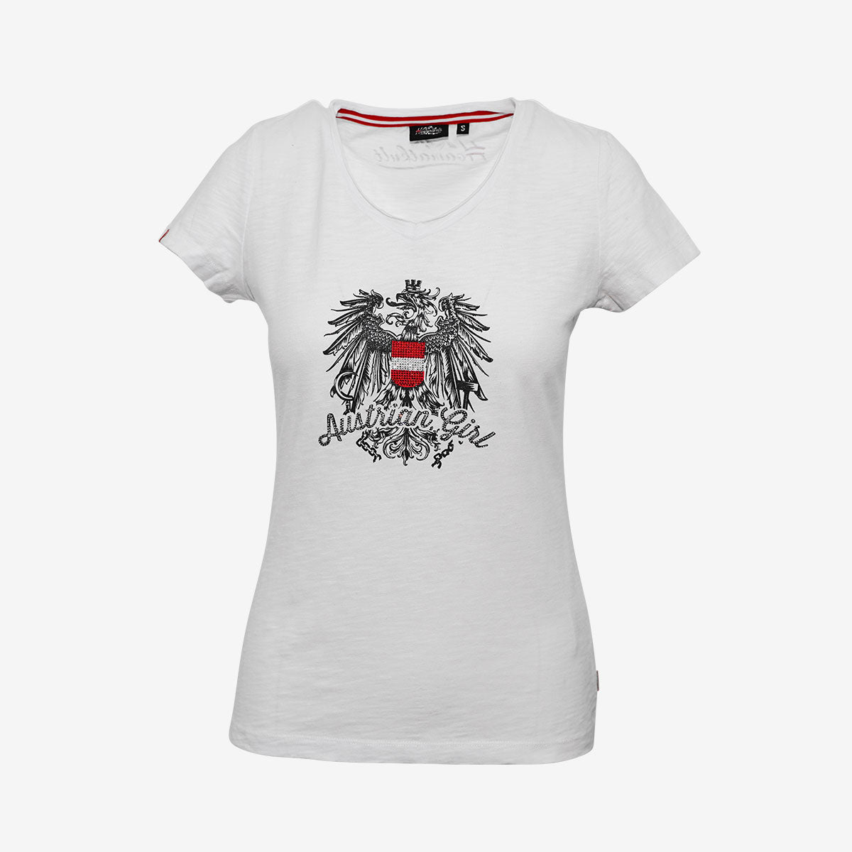 Austrian Girl Glitzer T-Shirt - weiss