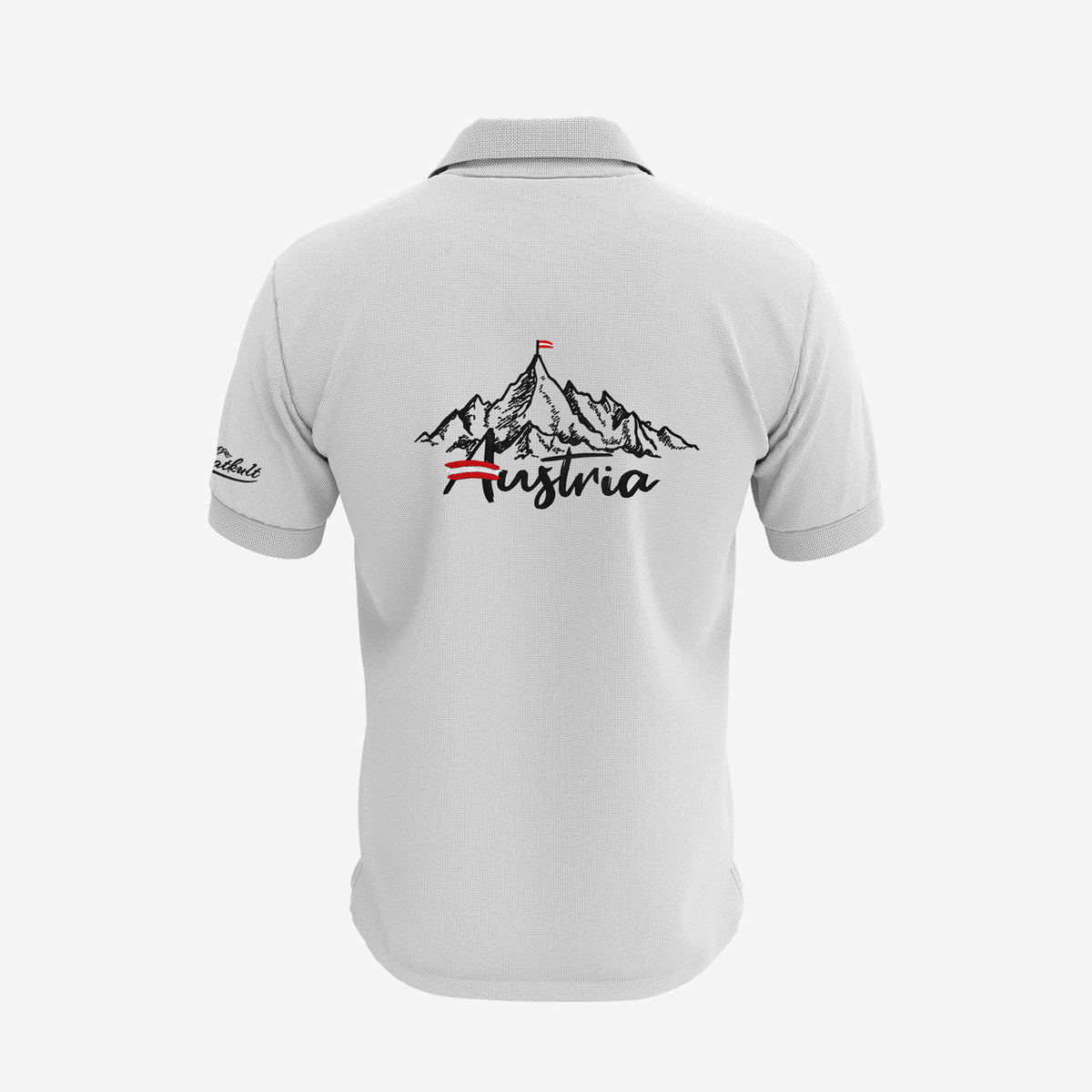 Österreich Berg Poloshirt #Farbe_Weiss