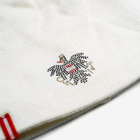Österreich Adler Kristall Mütze - weiss
