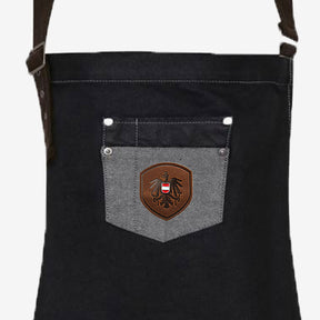 Österreich Grillschürze mit Leder Aufnäher
