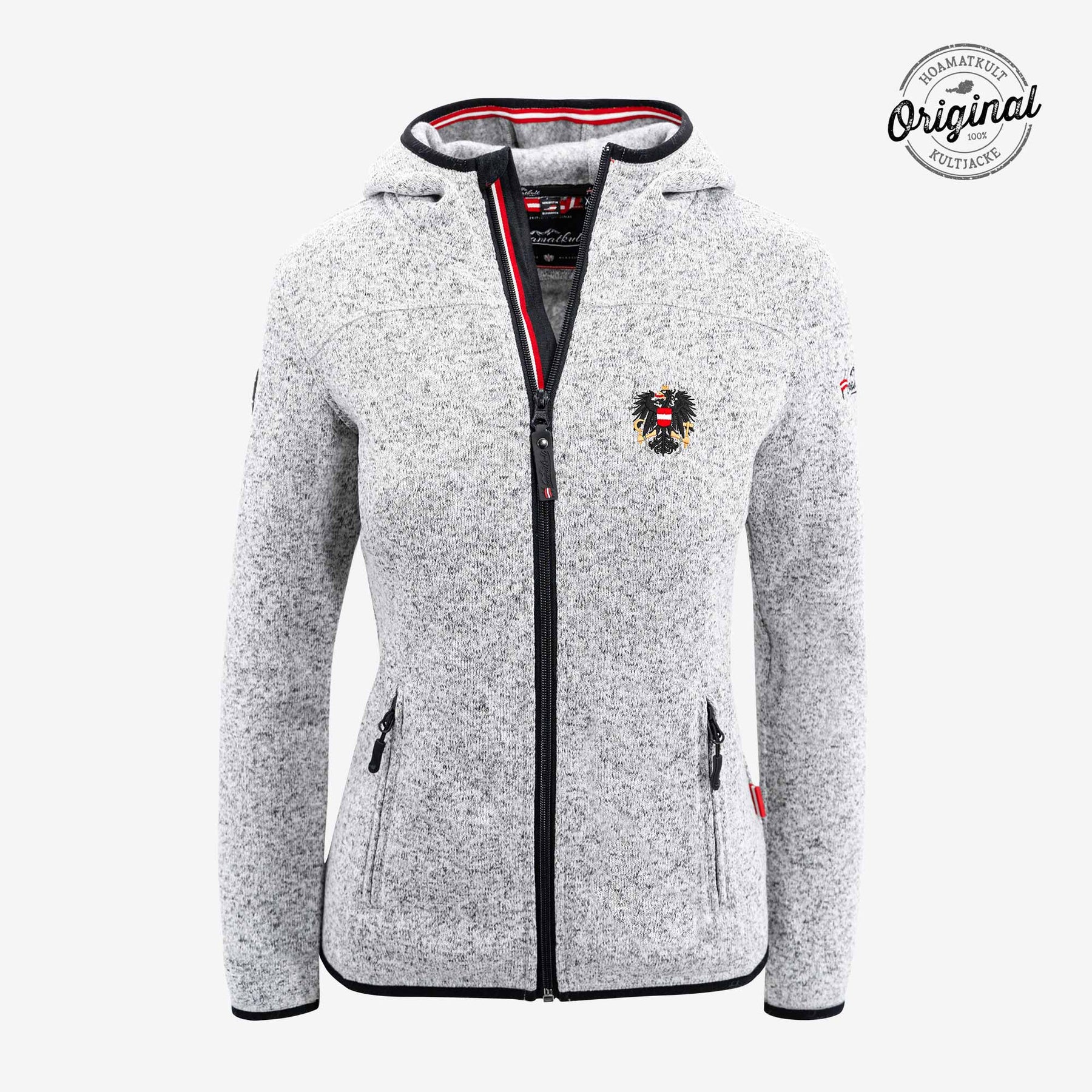 Kultjacke Damen mit Kapuze mit Adler