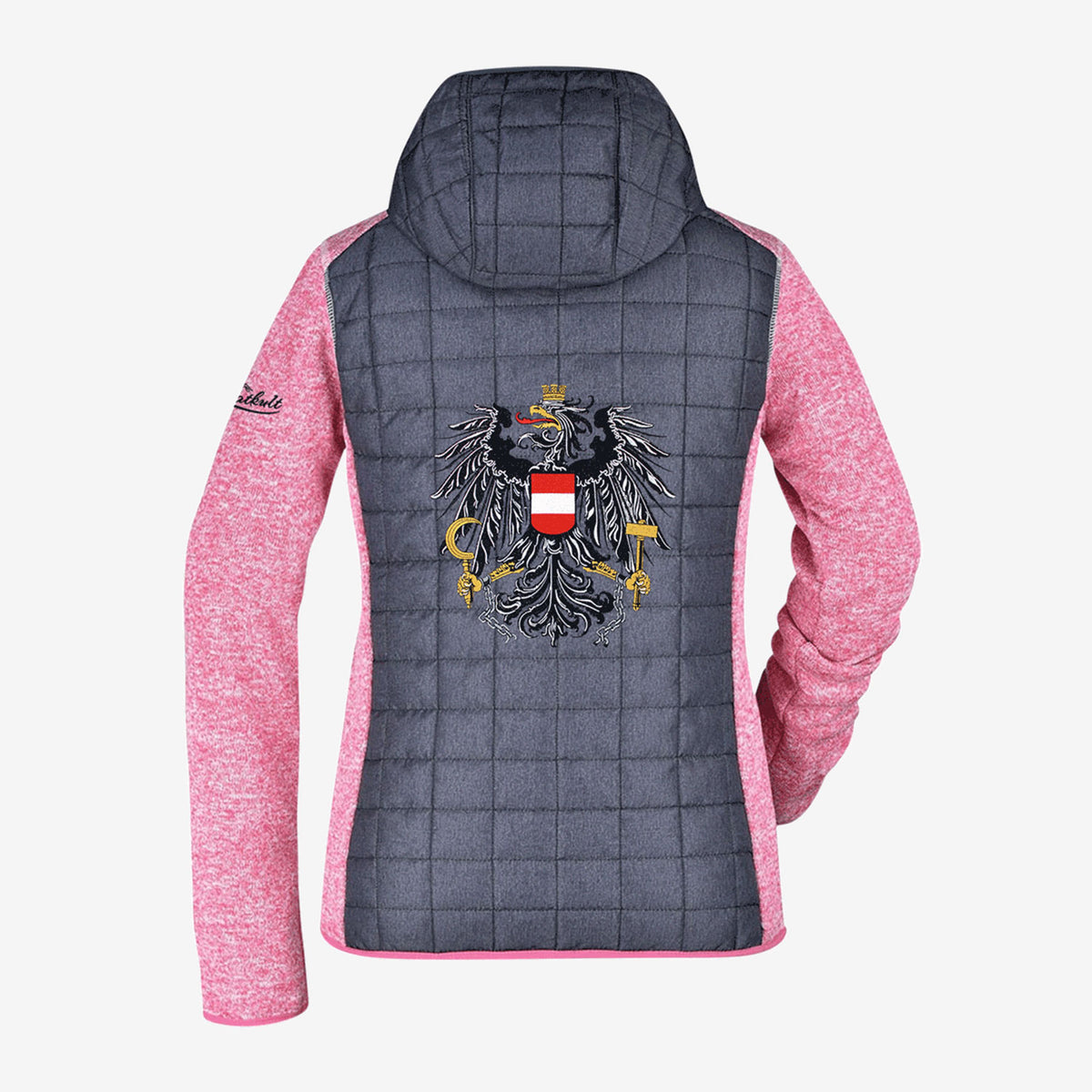 Pinke Damen Steppjacke mit Österreich Adler #Farbe_Pink
