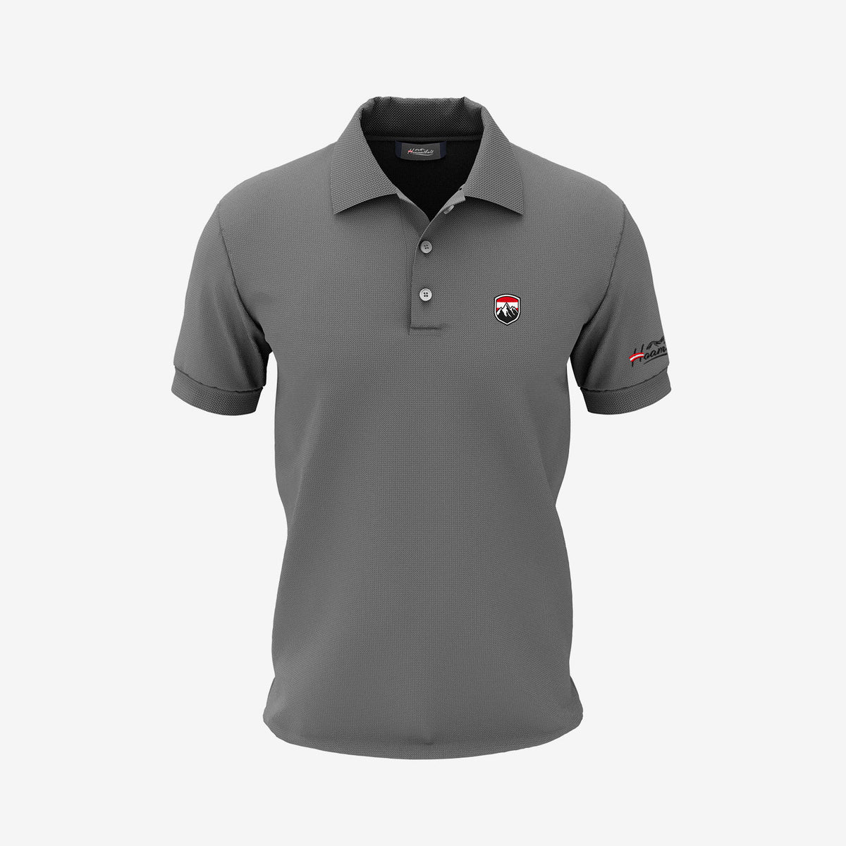 Poloshirt mit Bergmotiv #Farbe_Grau