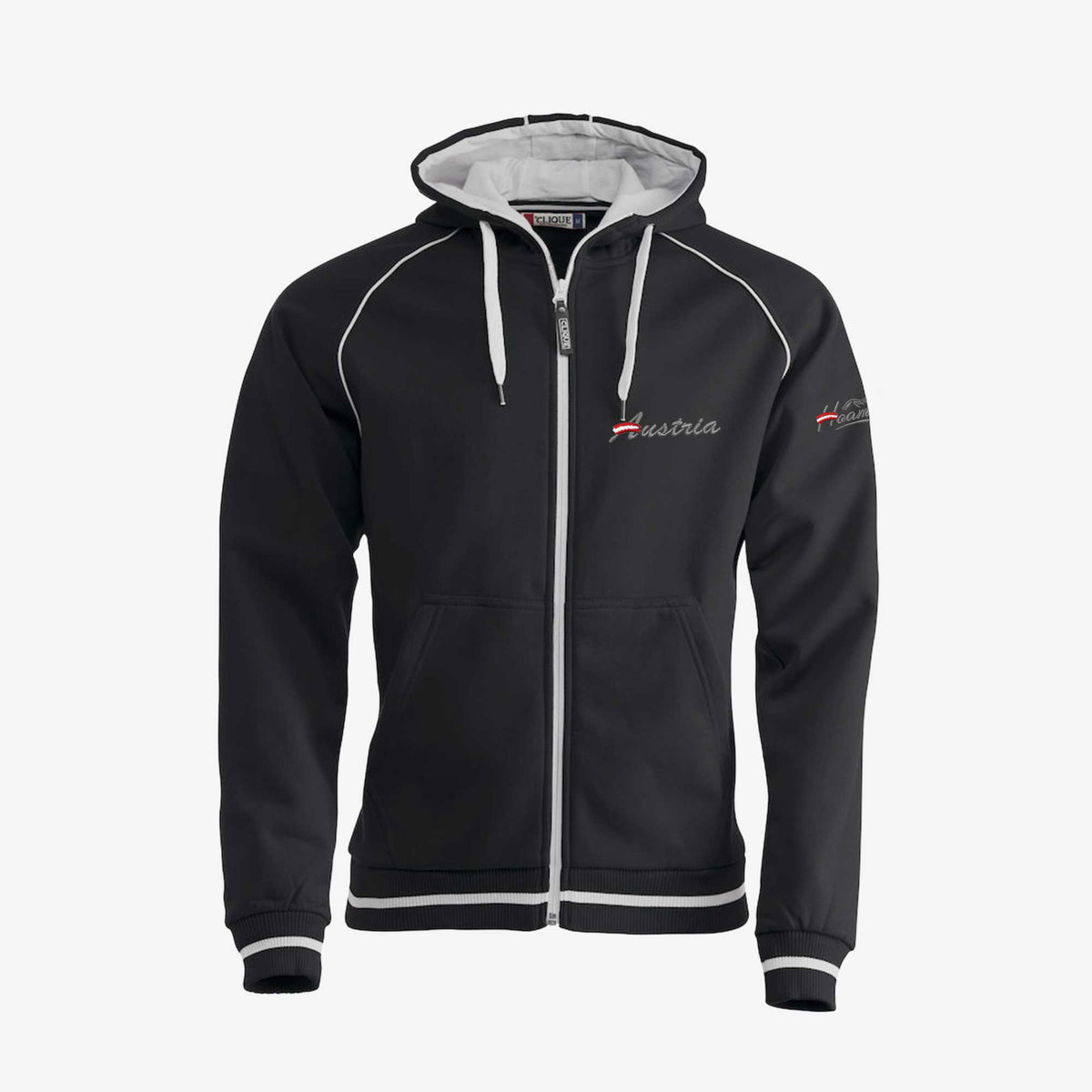 Schwarze Sweatjacke Austria #Farbe_Schwarz 