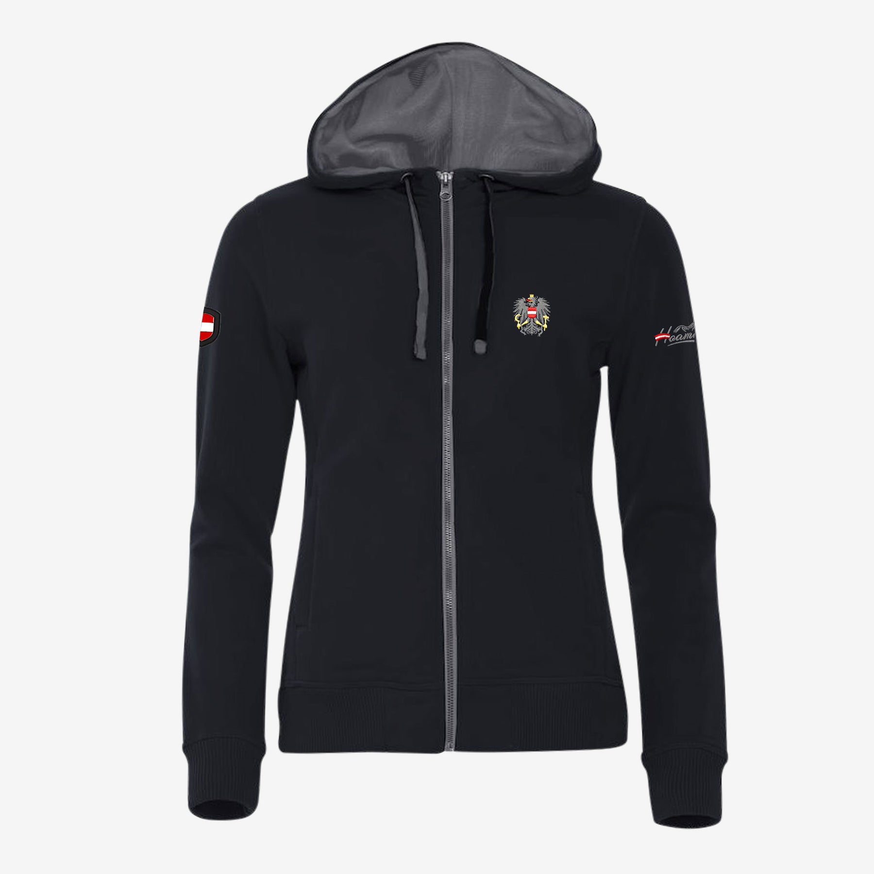 Österreich Zip-Hoodie (Stick)