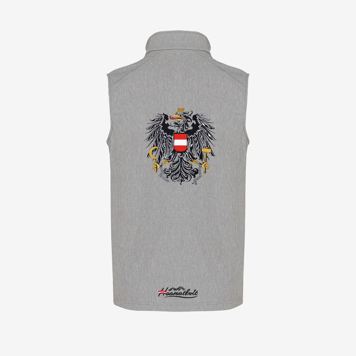Softshellgilet mit Österreich Adler #Farbe_Grau