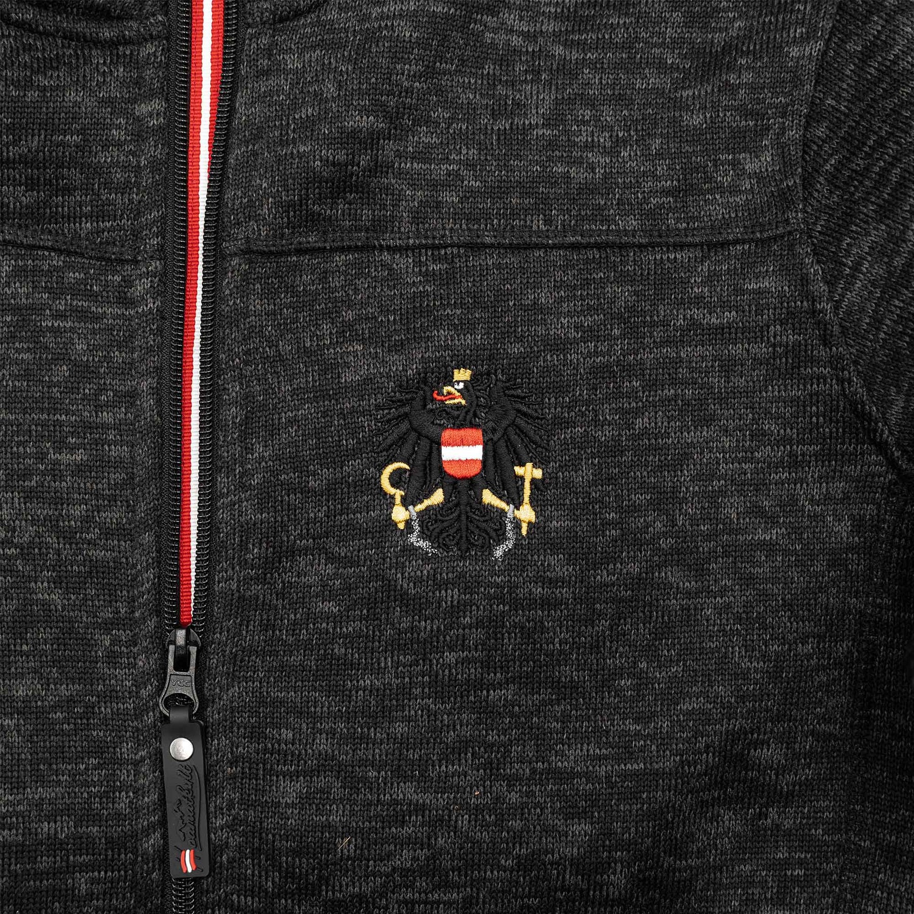 Stickerei Österreich Adler Black Edition Kultjacke