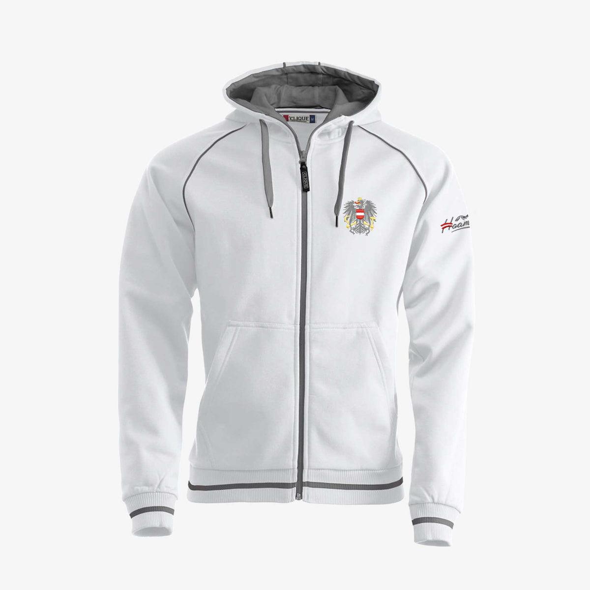 Weisse Sweatjacke Austria Adler #Farbe_Weiss